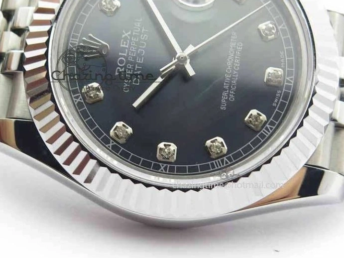 1229 Trendy DateJust II 41mm BP Maker Best Edition Black MOP Diamonds Dial On New Version Jubilee Bracelet A 3622